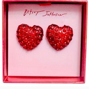 ✨️❤️NWB BETSEY JOHNSON RED HEART ❤️✨️EARRINGS